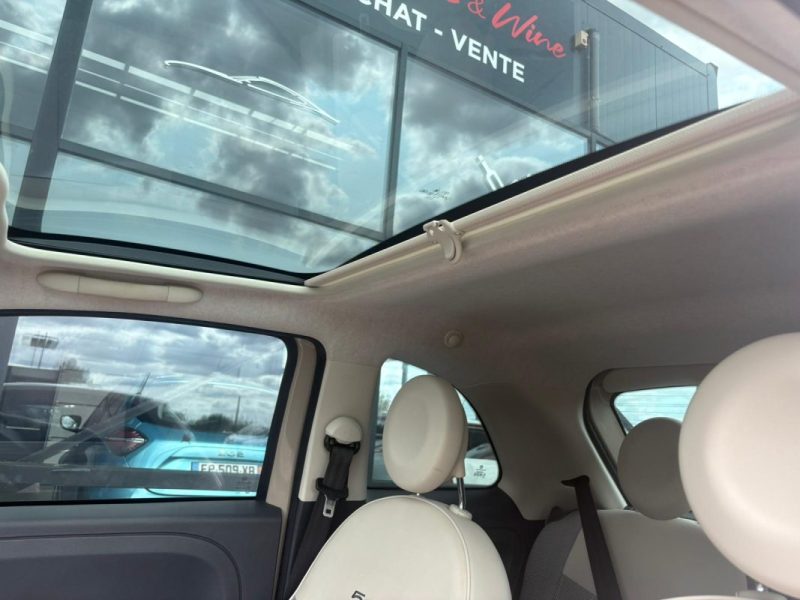 FIAT 500 1.2 69ch Lounge 🚗 Toit pano 🌞 / Radar recul 📡 / Clim ❄️ / Garantie 6 mois ✅