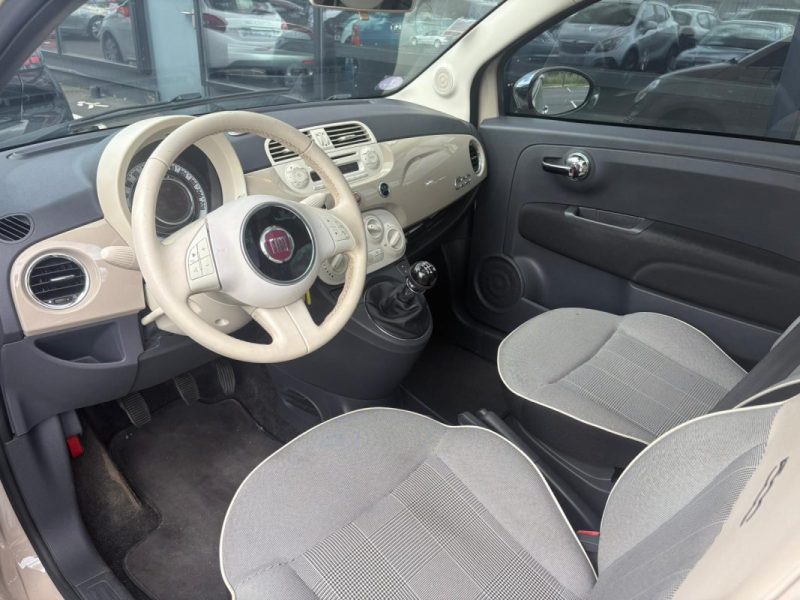FIAT 500 1.2 69ch Lounge 🚗 Toit pano 🌞 / Radar recul 📡 / Clim ❄️ / Garantie 6 mois ✅