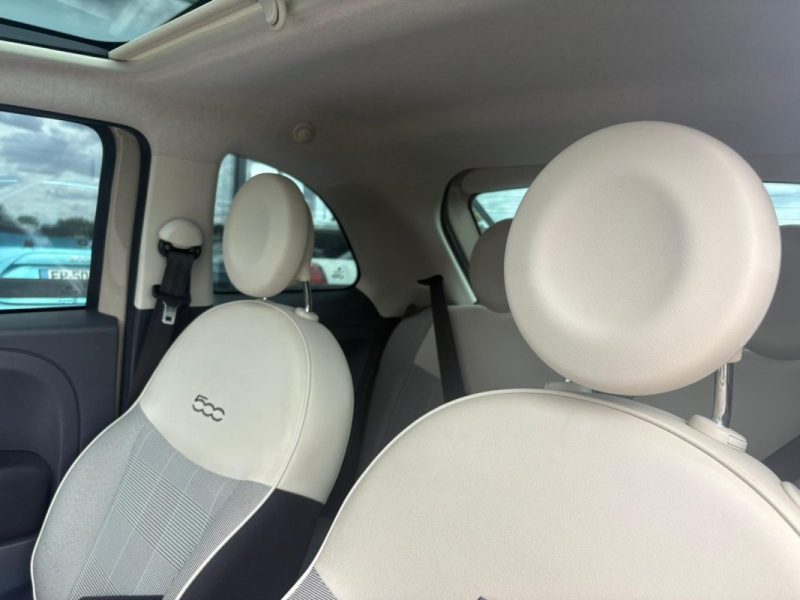 FIAT 500 1.2 69ch Lounge 🚗 Toit pano 🌞 / Radar recul 📡 / Clim ❄️ / Garantie 6 mois ✅