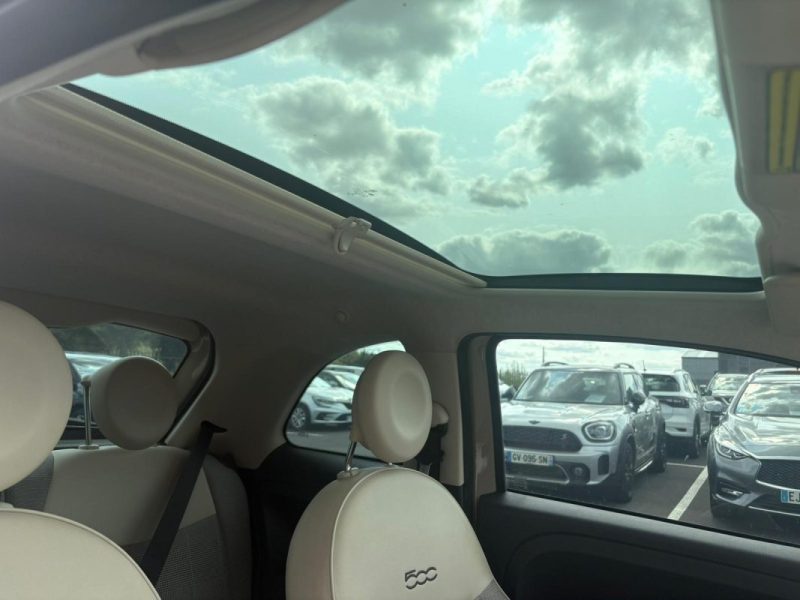FIAT 500 1.2 69ch Lounge 🚗 Toit pano 🌞 / Radar recul 📡 / Clim ❄️ / Garantie 6 mois ✅