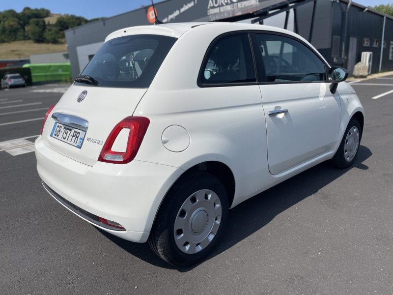 FIAT 500 HYBRIDE - 1.0 70 ch - GARANTIE 12 mois sur toute la France -