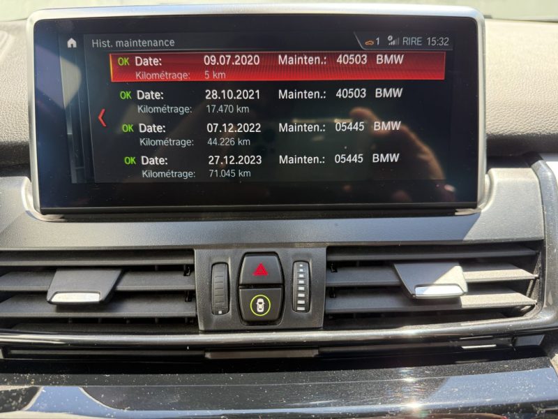 BMW SERIE 2 ACTIVE TOURER (F45) 218dA 150ch Lounge / TOIT OUVRANT / CAMERA / ORIGINE FRANCE