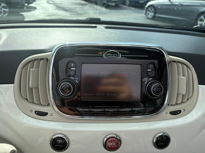 FIAT 500 Cabriolet 1.2 69ch 🚗 Cuir 🛋️ / GPS 🧭 / Bluetooth 📶 / Radar 📡 / Reprise / Garantie 6 mo