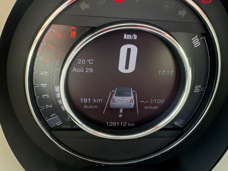 FIAT 500 Cabriolet 1.2 69ch 🚗 Cuir 🛋️ / GPS 🧭 / Bluetooth 📶 / Radar 📡 / Reprise / Garantie 6 mo