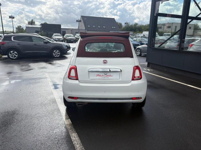 FIAT 500 Cabriolet 1.2 69ch 🚗 Cuir 🛋️ / GPS 🧭 / Bluetooth 📶 / Radar 📡 / Reprise / Garantie 6 mo