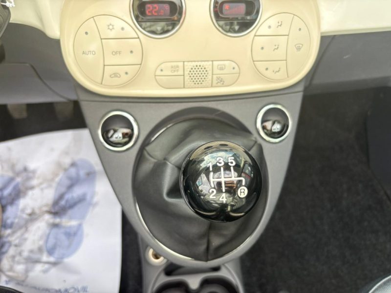 FIAT 500 Cabriolet 1.2 69ch 🚗 Cuir 🛋️ / GPS 🧭 / Bluetooth 📶 / Radar 📡 / Reprise / Garantie 6 mo