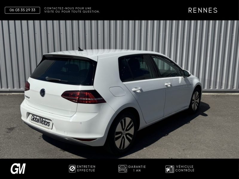Volkswagen E-GOLF VII- Batterie 81% / régulateur de vitesse / cirt'air 1 / climatisation bizone