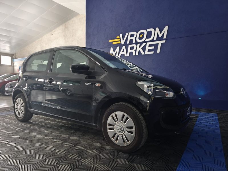 VOLKSWAGEN VW UP 1.0 60Cv FINITION CUP ENTRETIEN COMPLET - CLIMATISATION - BLUETOOTH - GPS  2015