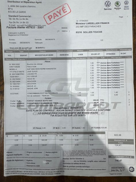 Volkswagen Transporter T6 2.0 TDI 205 ch – Révisé, garanti, aucun frais à prévoir