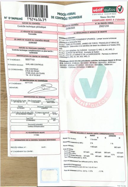 CITROEN JUMPER CAMION CAISSE 15-17M3 HAYON- TVA RECUPERABLE - REVISION OK