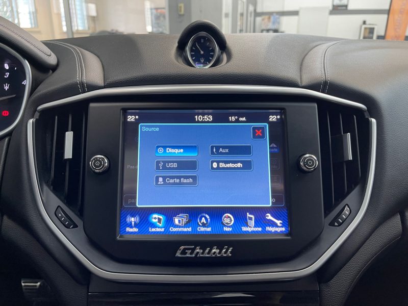 MASERATI GHIBLI III GARANTIE 12 MOIS 3.0 V6 DIESEL 275ch FULL, HISTORIQUE COMPLET, ORIGINE FRANCE,