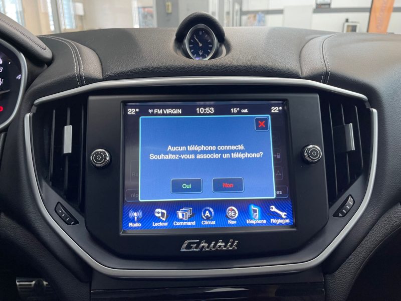 MASERATI GHIBLI III GARANTIE 12 MOIS 3.0 V6 DIESEL 275ch FULL, HISTORIQUE COMPLET, ORIGINE FRANCE,