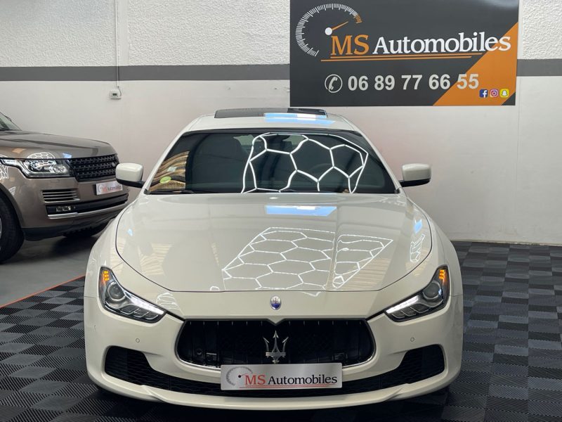 MASERATI GHIBLI III GARANTIE 12 MOIS 3.0 V6 DIESEL 275ch FULL, HISTORIQUE COMPLET, ORIGINE FRANCE,