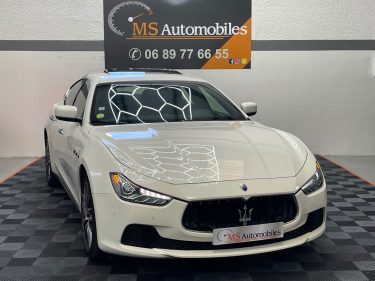 MASERATI GHIBLI III GARANTIE 12 MOIS 3.0 V6 DIESEL 275ch FULL, HISTORIQUE COMPLET, ORIGINE FRANCE,