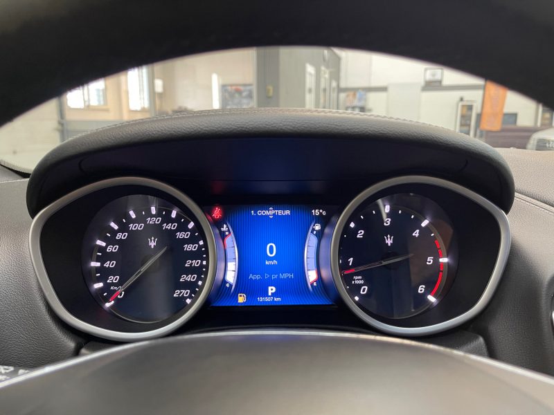 MASERATI GHIBLI III GARANTIE 12 MOIS 3.0 V6 DIESEL 275ch FULL, HISTORIQUE COMPLET, ORIGINE FRANCE,
