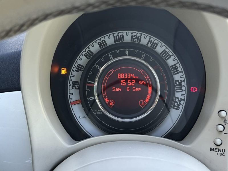 FIAT 500 II LOUNGE 1.2 69 Cv TOIT PANORAMIQUE APPLE CARPLAY & ANDROID CRIT AIR 1 - GARRANTIE 1 AN