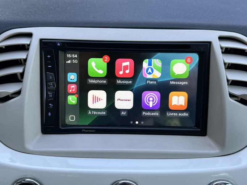 FIAT 500 II LOUNGE 1.2 69 Cv TOIT PANORAMIQUE APPLE CARPLAY & ANDROID CRIT AIR 1 - GARRANTIE 1 AN