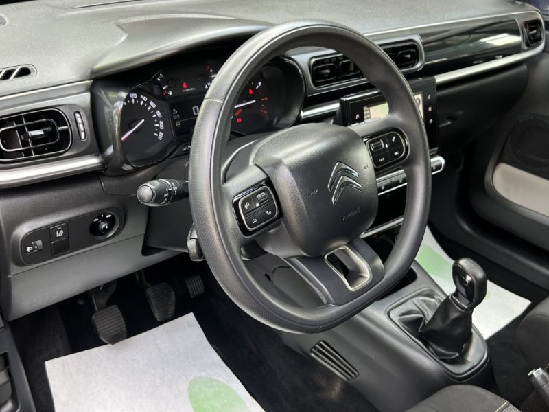 CITROEN C3 III FEEL 1.2 82 Cv APPLE CARPLAY ECRAN TACTILE REGULATEUR CRIT AIR 1 - GARANTIE 1 AN 