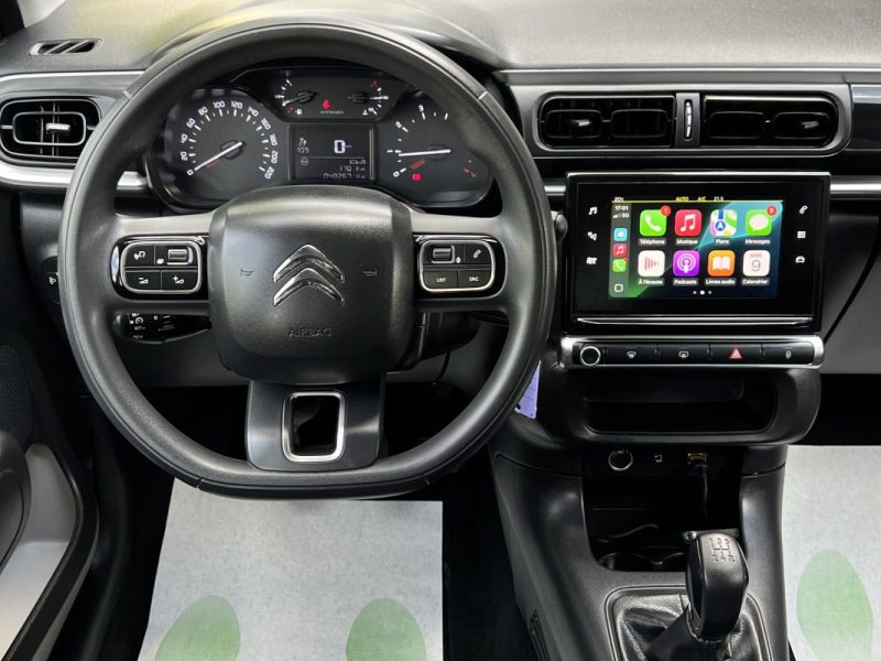 CITROEN C3 III FEEL 1.2 82 Cv APPLE CARPLAY ECRAN TACTILE REGULATEUR CRIT AIR 1 - GARANTIE 1 AN 