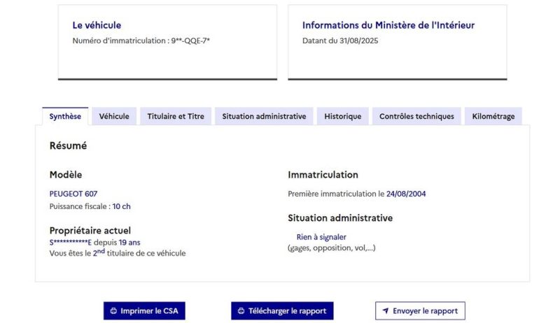 PEUGEOT 607 2.2 160 Cv VENTE EN ETAT / LIRE L'ANNONCE - 1ERE MAIN / 68 600 Kms