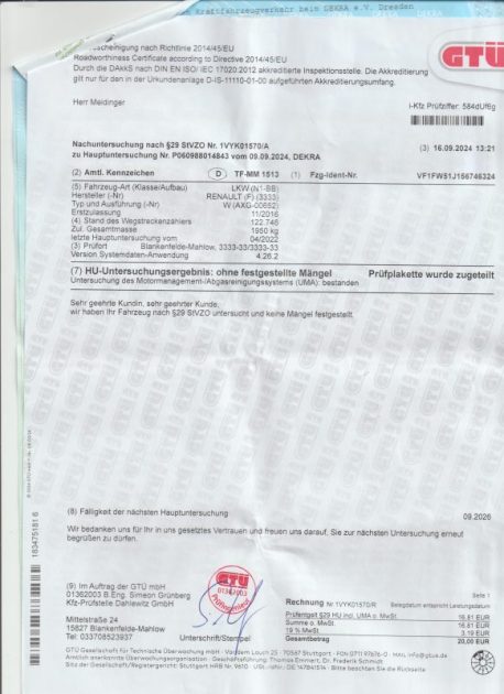 RENAULT KANGOO 1.5l DCI 90CV VAN FINITION CONFORT 2016