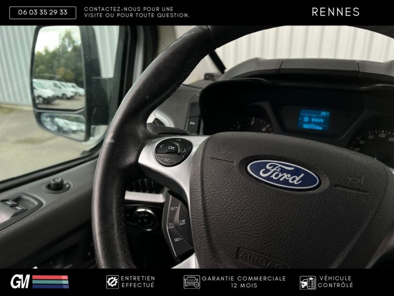 FORD TRANSIT CUSTOM 2.2 125CH/ DOUBLE PORTE LATÉRALE / RÉGULATEUR / RADAR AV. AR  / GARANTIE 12 MOIS