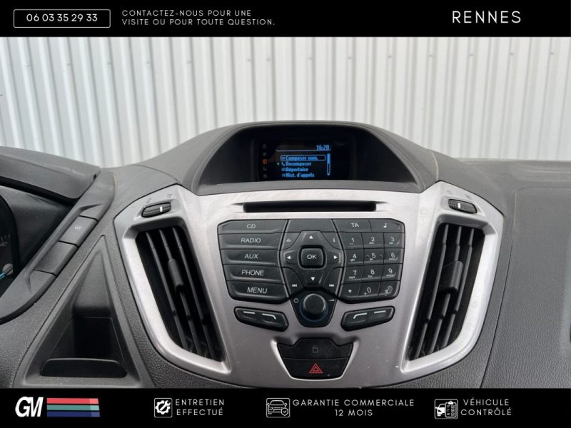 FORD TRANSIT CUSTOM 2.2 125CH/ DOUBLE PORTE LATÉRALE / RÉGULATEUR / RADAR AV. AR  / GARANTIE 12 MOIS