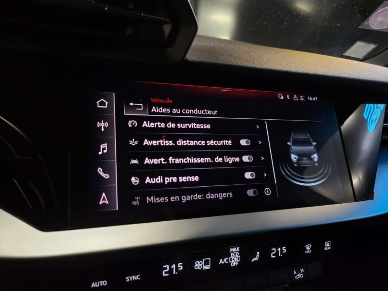 AUDI A3 SPORTBACK 40 TFSIe 204ch / CAMERA DE RECUL / CARPLAY / KEYLESS / MODES DE CONDUITES