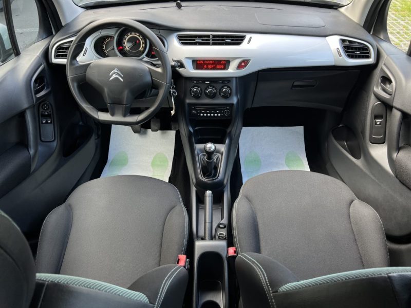 CITROEN C3 II 1.0 VTI 68 Cv 5 PORTES / CLIMATISATION 52 100 Kms CRIT AIR 1 - GARANTIE 1 AN