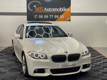 B.M.W. SERIE 5 F10 GARANTIE 12 MOIS 520D 184ch M SPORT FULL BVA8, HISTORIQUE COMPLET BMW, SUPER ETAT