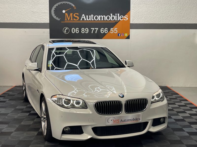 B.M.W. SERIE 5 F10 GARANTIE 12 MOIS 520D 184ch M SPORT FULL BVA8, HISTORIQUE COMPLET BMW, SUPER ETAT