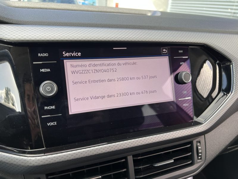 VOLKSWAGEN T-CROSS 1.0 TSI 110ch Active Plus DSG7 - PREMIÈRE MAIN / ENTRETIEN VOLKSWAGEN