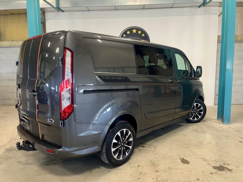 FORD TRANSIT CUSTOM Cabine Approfondie L1H1 2.0 EcoBlue 185 S&S Sport BVA 5 places TVA RECUPERABLE