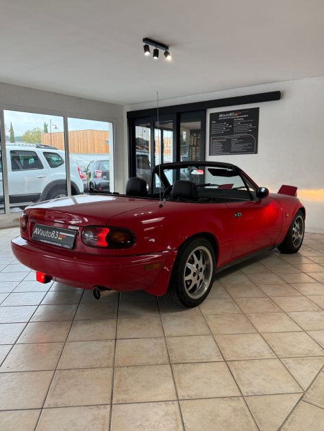 Mazda MX-5 Miata 1.6i 115ch Softtop - 1990 - Rouge- Distribution neuve - Etat Parfait - Garantie 1an