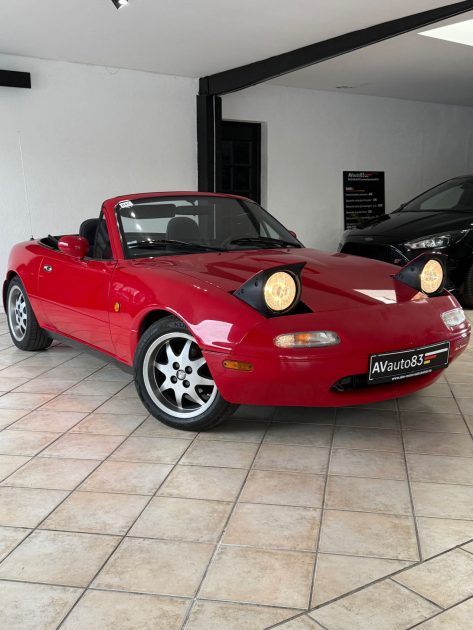 Mazda MX-5 Miata 1.6i 115ch Softtop - 1990 - Rouge- Distribution neuve - Etat Parfait - Garantie 1an