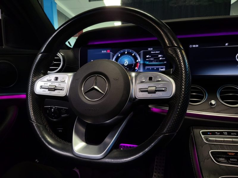 MERCEDES CLASSE E 220d 194ch AMG Line 9G-Tronic / SUIVI MERCEDES / T.O / ANGLE MORT / CUIR CHAUFANTS