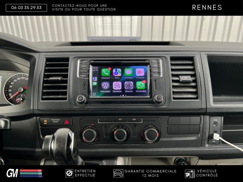 Volkswagen Transporter T6 2.0 TDI 150ch DSG7 / TVA récupérable / 1ère main / Apple CarPlay / Attelag