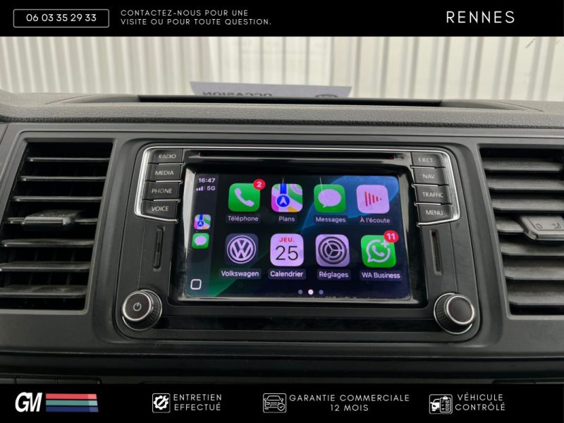 Volkswagen Transporter T6 2.0 TDI 150ch DSG7 / TVA récupérable / 1ère main / Apple CarPlay / Attelag