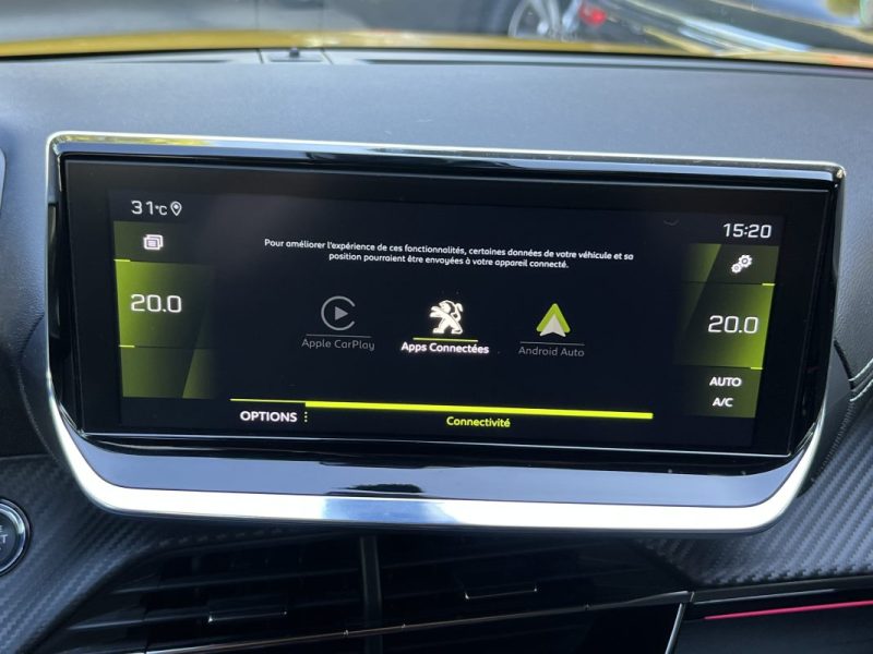 PEUGEOT 208 GT 1.2 130 Cv BVA8 TOIT PANORAMIQUE COMPTEUR 3D APPLE CARPLAY CRIT AIR 1 - GARANTIE 1 AN