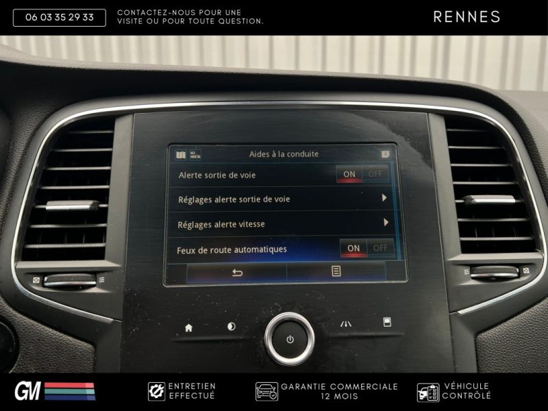 RENAULT MEGANE 1.5 dCi 115ch / Carplay / régulateur de vitesse / Radar AV AR / TVA Récupérable