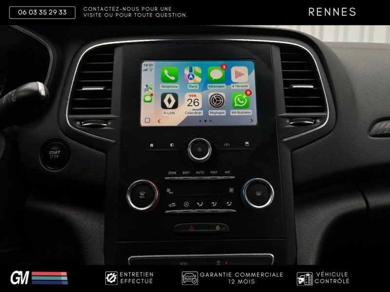 RENAULT MEGANE 1.5 dCi 115ch / Carplay / régulateur de vitesse / Radar AV AR / TVA Récupérable