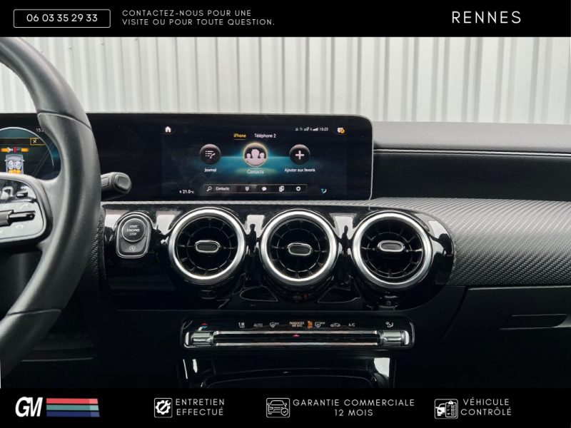 MERCEDES CLASSE A200d 150ch 8G-DCT / TVA RÉCUPÉRABLE / GARANTIE 12 MOIS / CAMÉRA DE RECUL