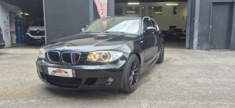 BMW Série 1 E81 118D Pack M LCI 143CH, noir, *PACK M D'USINE*, *CLIM AUTO*, *Idéale jeune conducteur