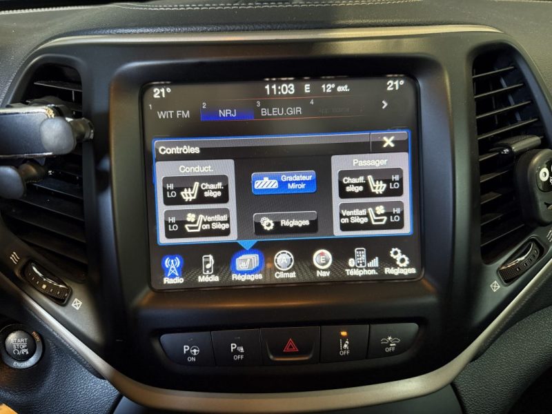 JEEP Cherokee IV 2.2 CRD 4WD 200cv BVA  - Toit ouvrant - Caméra - Sièges électriques