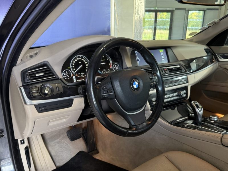 BMW Série 5 (F10) Berline 520d 184 cv BVA Luxury - Kit Chaine Fait -  Affichage Tête Haute - Sièges électriques chauffants