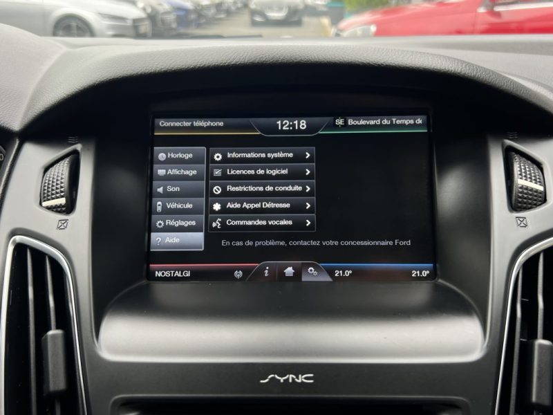 FORD FOCUS III PHASE 2 TITANIUM 1.0 ECOBOOST 100 Cv 1ERE MAIN / GRAND GPS CRIT AIR 1 - GARANTIE 1 AN