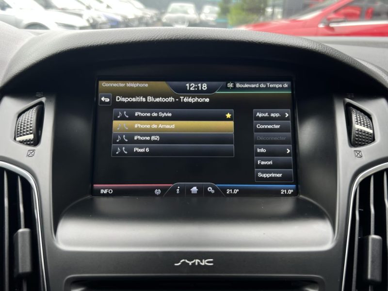 FORD FOCUS III PHASE 2 TITANIUM 1.0 ECOBOOST 100 Cv 1ERE MAIN / GRAND GPS CRIT AIR 1 - GARANTIE 1 AN