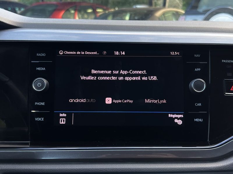 VOLKSWAGEN POLO 6 IV R-LINE 1.0 TSI 115 Cv BOITE AUTO / APPLE CARPLAY & ANDROID - GARANTIE 1 AN