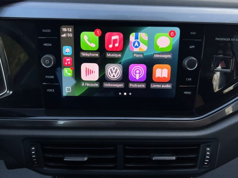 VOLKSWAGEN POLO 6 IV R-LINE 1.0 TSI 115 Cv BOITE AUTO / APPLE CARPLAY & ANDROID - GARANTIE 1 AN