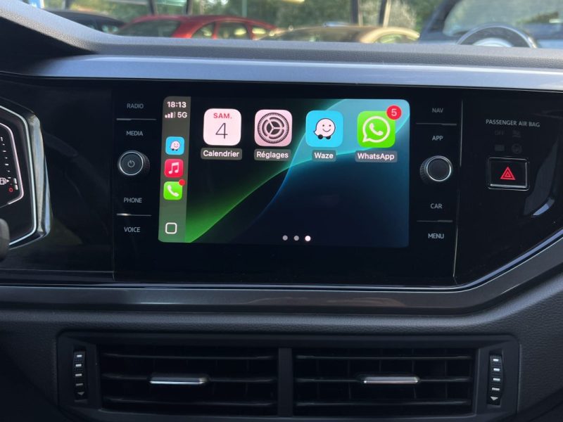 VOLKSWAGEN POLO 6 IV R-LINE 1.0 TSI 115 Cv BOITE AUTO / APPLE CARPLAY & ANDROID - GARANTIE 1 AN